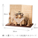 天賦の兜 三日月 砂紋の飾り 50cm幅