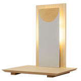 衝立屏風台 白木 間接照明付