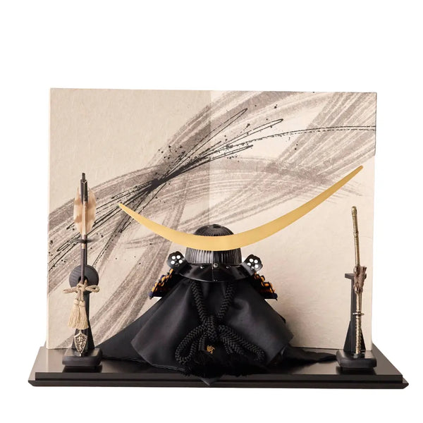 1/3 伊達政宗公兜 墨流の飾り 50cm幅