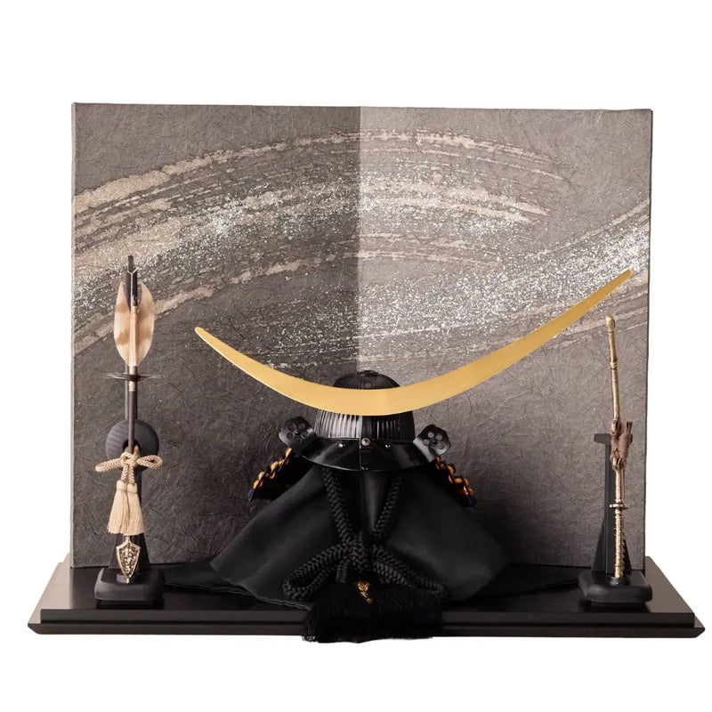 1/3 伊達政宗公兜 銀墨の飾り 50cmサイズ