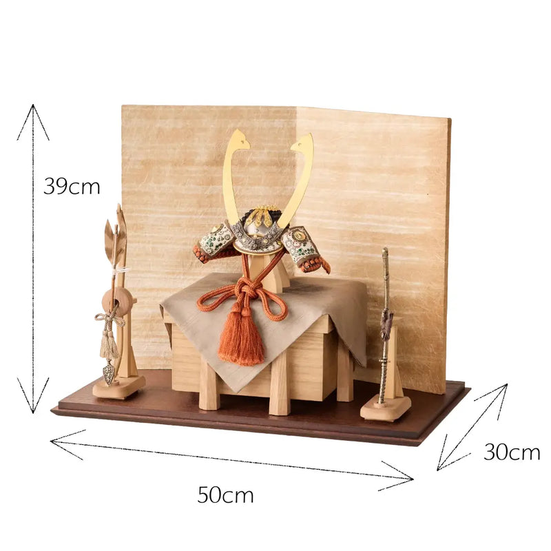1/5暁 真朱威 砂紋の飾り 50cm幅